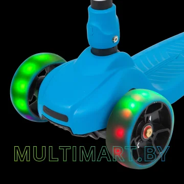Самокат Novatrack RainBow Car 120C.RAINBOW.BL20 (синий, 2020) картинка 4